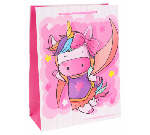 Dream cards Пакет подарочный с мат.лам. 18х24х8,5см (M) Единорог спешит на помощь, 210 г ПКП-3103 Dream cards Пакет подарочный с мат.лам. 18х24х8,5см (M) Единорог спешит на помощь, 210 г ПКП-3103