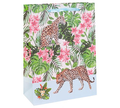 Dream cards Пакет подарочный с мат.лам. 18х24х8,5см (M) Леопард в тропиках, 210 г ПКП-3109 Dream cards Пакет подарочный с мат.лам. 18х24х8,5см (M) Леопард в тропиках, 210 г ПКП-3109