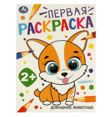 Домашние  животные. Первая раскраска. 210х290 мм. Скрепка. 16 стр.