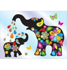 Набор для изготовления картины Слоники АС 19-227