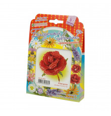 Набор для творчества Цветы из бисера Алая роза АА 05-602