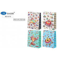 Подарочный пакет МУЖСКАЯ ТЕМАТИКА для мальчиков; плотный, машина, кубок, самолёт МС-6110