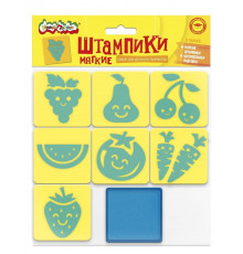 Каляка-Маляка Штампики из ЭВА Фрукты и овощи 7шт ШКМ-У