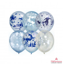 Кристалл Bubble ассорти рис Зимняя сказка 12'/30см 25шт