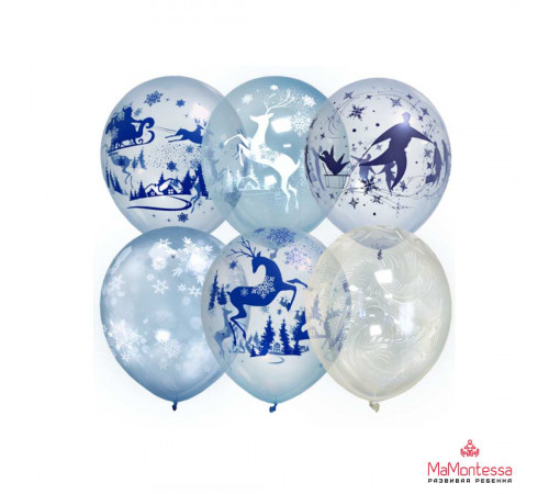 Кристалл Bubble ассорти рис Зимняя сказка 12'/30см 25шт