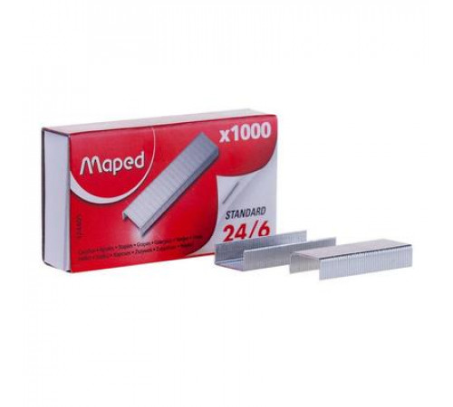 Скобы Maped 24/6 оцинкованные, 1 000 шт, 324405