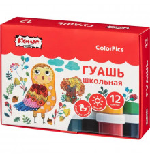 Гуашь Комус Класс ColorPics 12 цветов по 10 мл