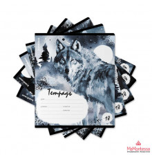 Тетрадь школьная ученическая ErichKrause Timber Wolf, 18 листов, линейка (в плёнке по 10 шт.)_MIX-PACK,60563