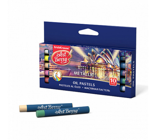 Масляная пастель ArtBerry® Metallic 8 цветов + 2 контура