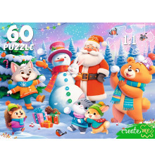 Пр.п.ПАЗЛЫ 60 элементов. ВЕСЕЛЫЙ ПРАЗДНИК (арт.П60-7597)