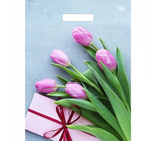 Пакет Прорубка 31*40 =60 Тюльпаны в подарок ВД Глянец прор (50/500) №16