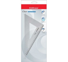 Угольник ErichKrause® Clear, с углом 60 градусов, 22.5 см, прозрачный (в блистере)