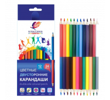 Карандаши цветные шестигранные двусторонние-Классика- 12штук/24цвета 33С 2190-08
