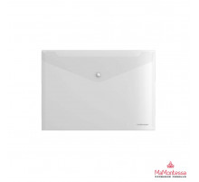 Папка-конверт на кнопке пластиковая ErichKrause Fizzy Clear,A4,прозрачный(в пакете по 12шт)50172