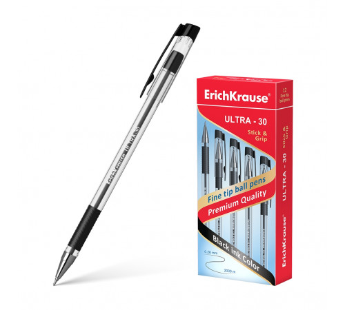 Ручка шариковая ErichKrause® ULTRA-30, цвет чернил черный