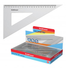 Угольник пластиковый ErichKrause Clear, 60°/22см, прозрачный,49568