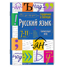 Справочник в таблицах. Русский язык. 7-11 класс