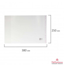 Обложка ПП со штрихкодом для учебников МАЛОГО ФОРМАТА, КЛЕЙКИЙ КРАЙ, 70 мкм, 250х380 мм, универсальная, прозрачная, ПИФАГОР, 227414