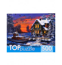 TOPpuzzle. ПАЗЛЫ 500 элементов. ХТП500-6818 Зимний пейзаж