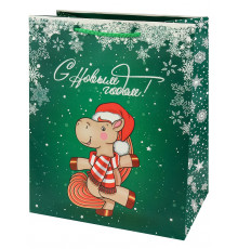 Пр.п.Dream cards Пакет подар. мат.лам.глит. 26,4х32,7х13,6 см (L) Милая лошадка, 190 ППК-2428