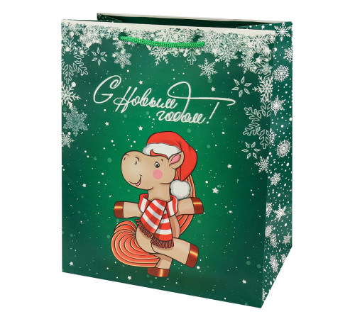 Пр.п.Dream cards Пакет подар. мат.лам.глит. 26,4х32,7х13,6 см (L) Милая лошадка, 190 ППК-2428