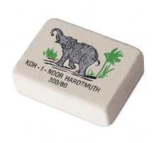 Ластик KOH-I-NOOR -Слон- 300/80, 26х18,5х8мм, белый/цветной, прямоугольный, натуральный каучук