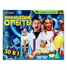 Симбат.Игрушка опыты химия набор 30 в 1 IQ Эксперимент в кор.8шт