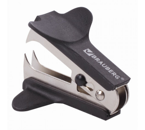 Антистеплер для скоб № 10 и № 24.6, BRAUBERG -Classic-, с фиксатором, черный, 222547