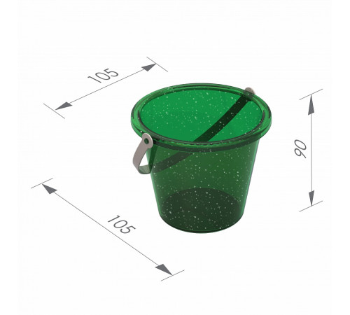 Ведро малое прозрачное 111