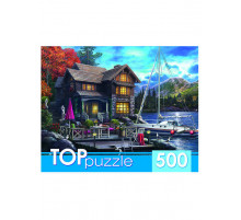 TOPpuzzle. ПАЗЛЫ 500 элементов. НОЧНОЙ ДОМ И ЯХТА