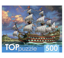 TOPpuzzle. ПАЗЛЫ 500 элементов.  Парусник в море