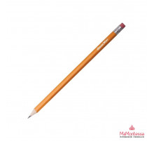 Карандаши чернографитные простые с ластиком HB, ВЫГОДНАЯ УПАКОВКА КОМПЛЕКТ 12 штук, ОФИСМАГ, 180638