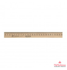 Линейка деревянная 20 см, STAFF, канадская сосна, 210798