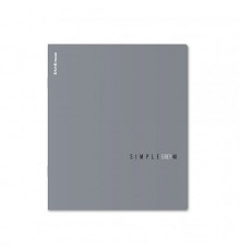 Тетрадь общая ученическая ErichKrause Simple Color, сер., 48 л, клет., ламинация soft-touch 63321