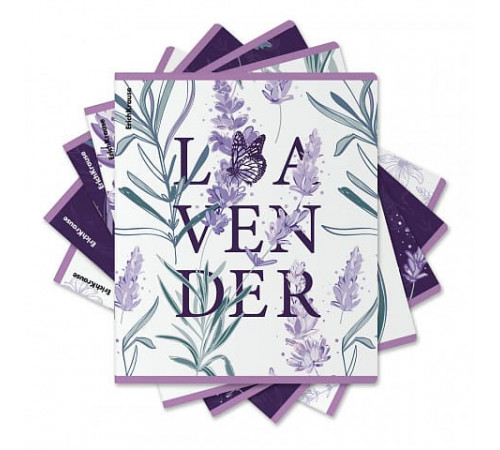 Тетрадь общая ученическая ErichKrause Lavender, 48 л, клет., выборочный УФ-лак_MIX-PACK 58277