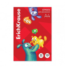 Бумага для рисования в картонной папке ErichKrause Jolly Friends, А4, 30 листов 61633