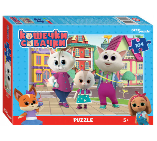 Др.Мозаика -puzzle- 104 -Кошечки и собачки- (0+ Медиа) 82220