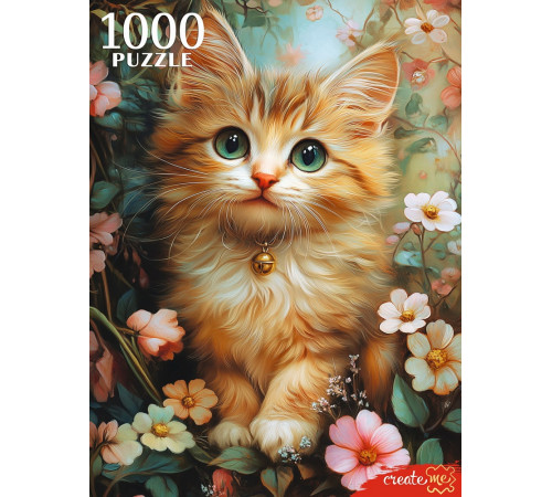 Пр.п.ПАЗЛЫ 1000 элементов. КОТЕНОК В ЦВЕТАХ (арт.П1000-8275)