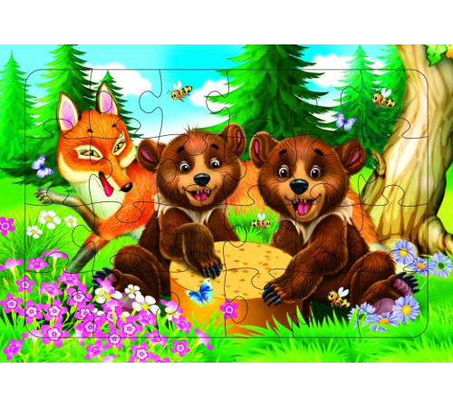 Пазл на планшете. Два медвежонка 24 элемента