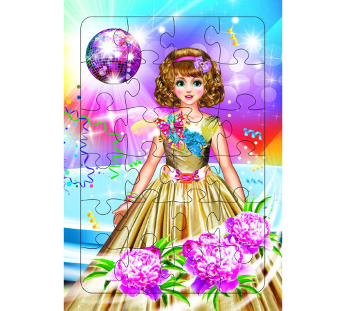 Пазл на планшете. Модница