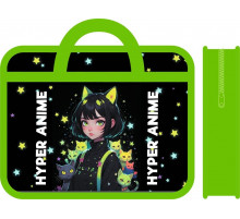 Папка пластиковая с ручками А4, широкая 330/260/120 (30) / ПМ-А4-251, HYPERANIME 2025 / ПМ-А4-251