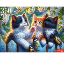 Пр.п.ПАЗЛЫ 360 элементов.КОТЯТА С СИНИЧКАМИ  (арт.Х360-0187)