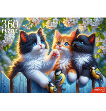 Пр.п.ПАЗЛЫ 360 элементов.КОТЯТА С СИНИЧКАМИ  (арт.Х360-0187)