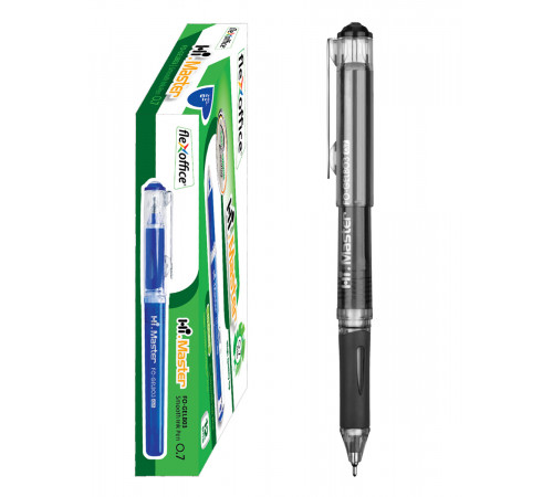 РУЧКА С МАСЛЯНЫМИ ЧЕРНИЛАМИ FLEXOFFICE HI MASTER 0,7 ММ ЧЕРНАЯ, FO-GELB03 BLACK
