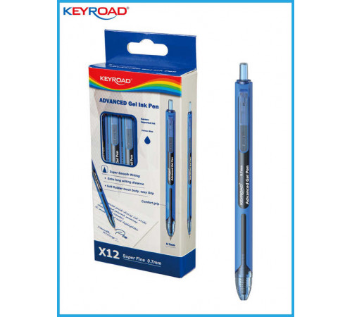 Гелевая ручка KEYROAD 0,7 мм, синяя, KR972870