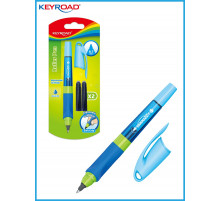 Набор KEYROAD: ручка роллер 0,7 мм с картриджем, синяя, 2 запасных картриджа, в блистере, KR971173