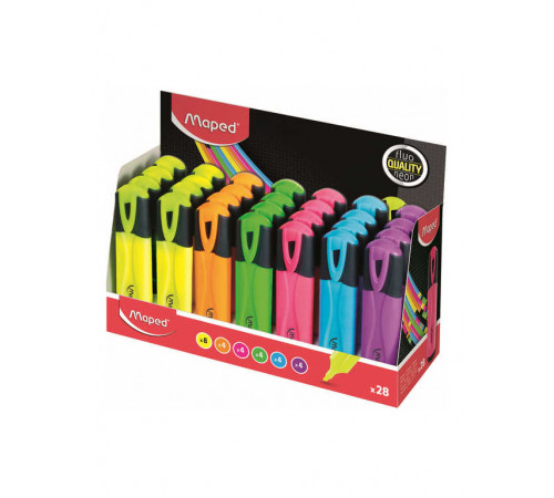 Текстовыделитель Maped Fluo Peps Classic, ассорти, дисплей, 742537