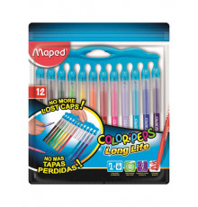 ФЛОМАСТЕРЫ MAPED COLORPEP'S LONG LIFE С НЕТЕРЯЮЩИМИСЯ КОЛПАЧКАМИ 12ШТ, 845045