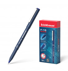 Ручка капиллярная ErichKrause F-15 Stick Classic, цвет чернил синий (в коробке по 12 шт.)37065