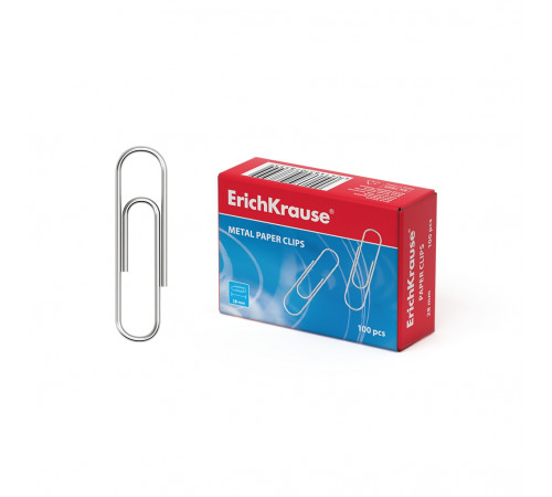 Скрепки металлические оцинкованные ErichKrause, 28мм
